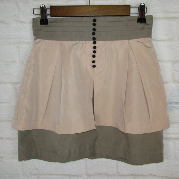 Twelve By Twelve Pink Nude Black Bow Back Skirt - Picture 3 of 7